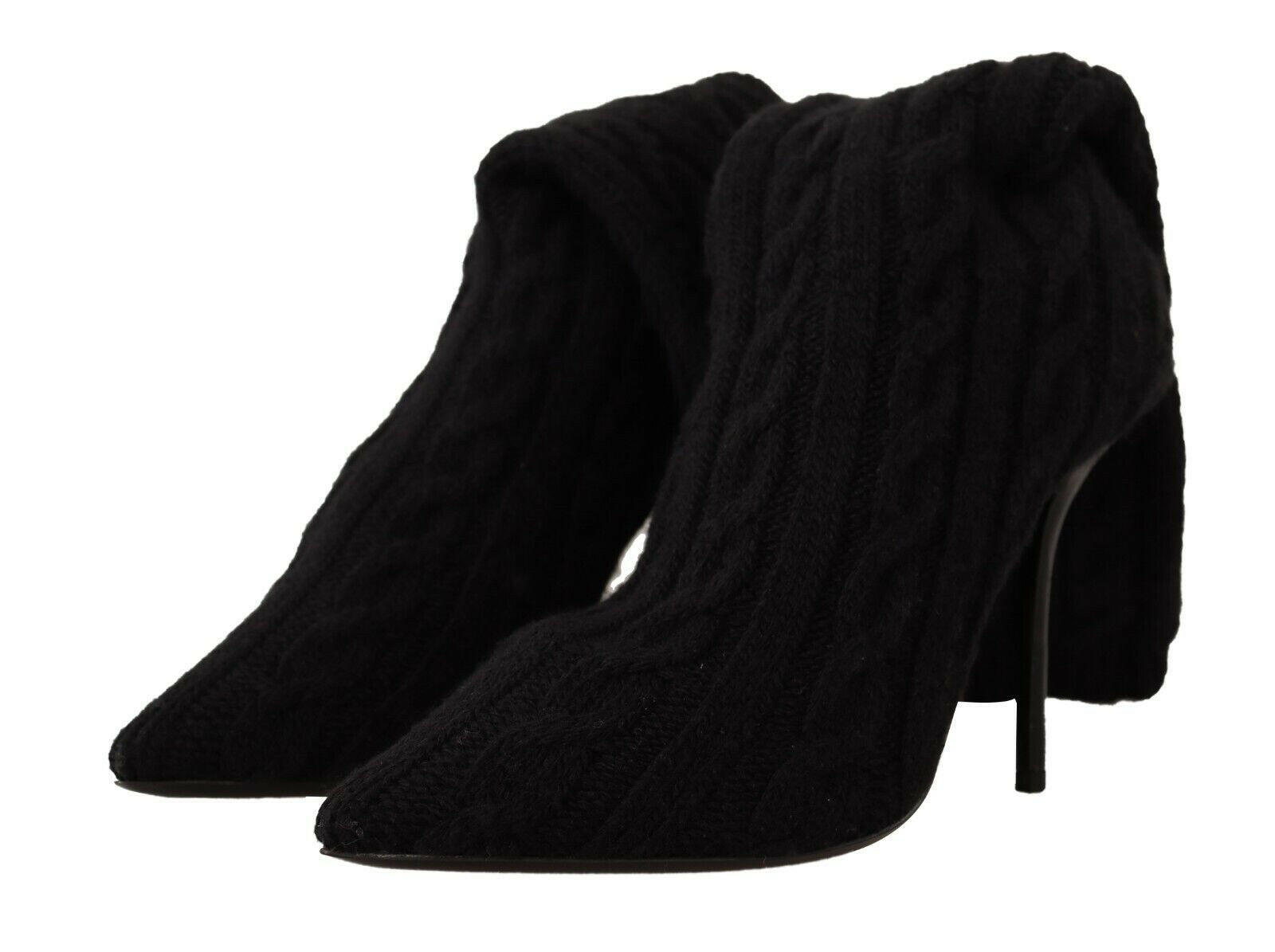 Dolce & Gabbana Black Stretch Socks Knee High Booties Shoes -   -  Dolce & Gabbana. Dolce & Gabbana Black Stretch Socks Knee High Booties Shoes -   -  Dolce & Gabbana.