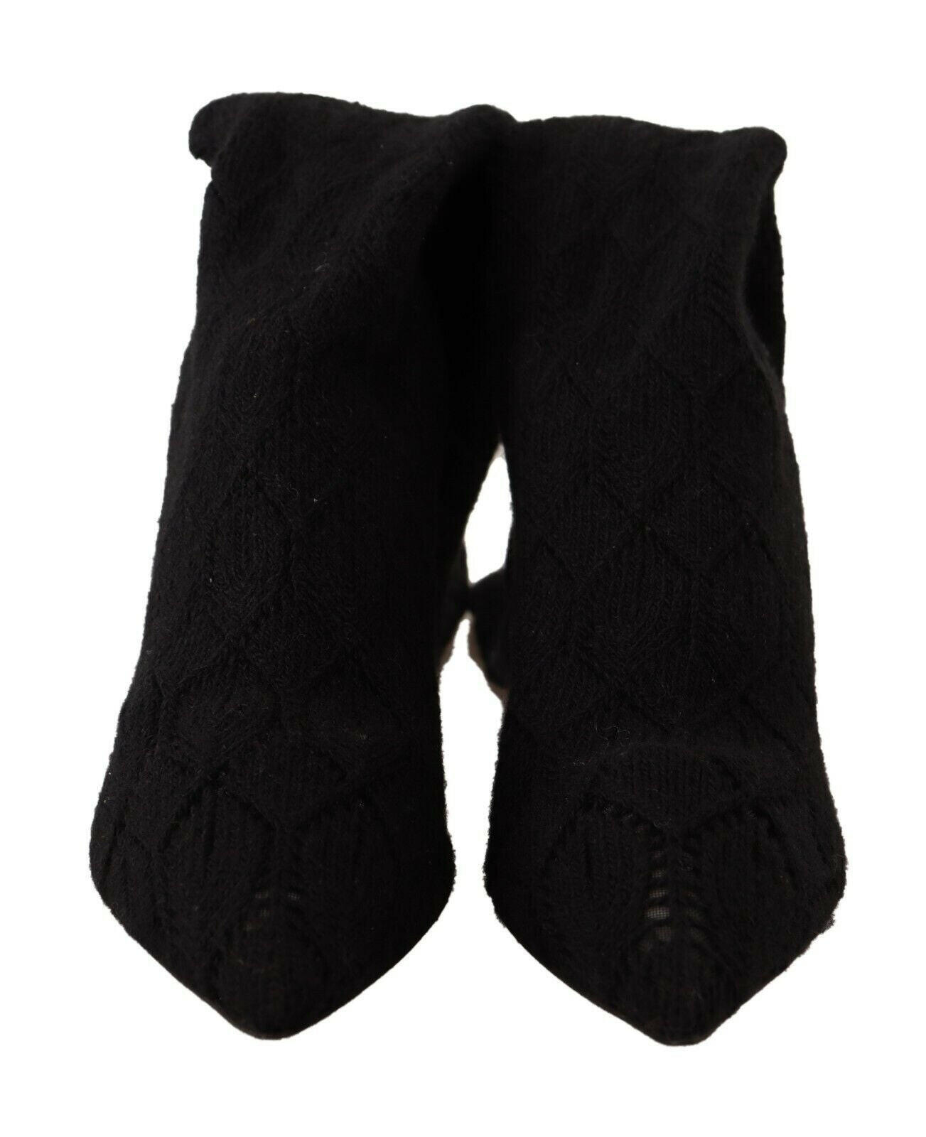 Dolce & Gabbana Black Stretch Socks Knee High Booties Shoes -   -  Dolce & Gabbana. Dolce & Gabbana Black Stretch Socks Knee High Booties Shoes -   -  Dolce & Gabbana.