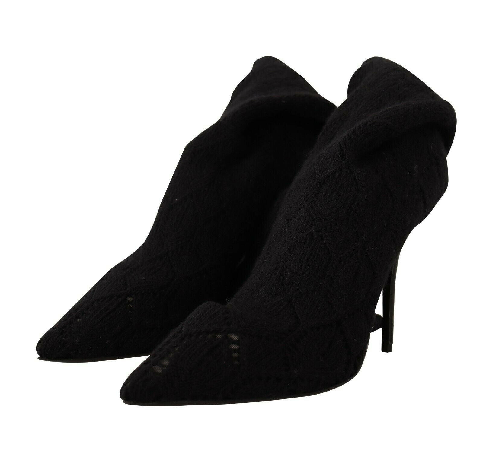 Dolce & Gabbana Black Stretch Socks Knee High Booties Shoes -   -  Dolce & Gabbana. Dolce & Gabbana Black Stretch Socks Knee High Booties Shoes -   -  Dolce & Gabbana.