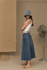 Don The Fuller Blue Cotton Women Skirt -   -  Don The Fuller.