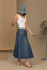 Don The Fuller Blue Cotton Women Skirt -   -  Don The Fuller.
