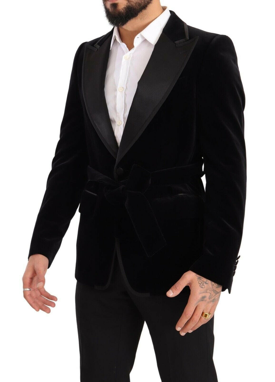 Dolce & Gabbana Black Velvet Single Breasted One Button Blazer -   -  Dolce & Gabbana. Dolce & Gabbana Black Velvet Single Breasted One Button Blazer -   -  Dolce & Gabbana.