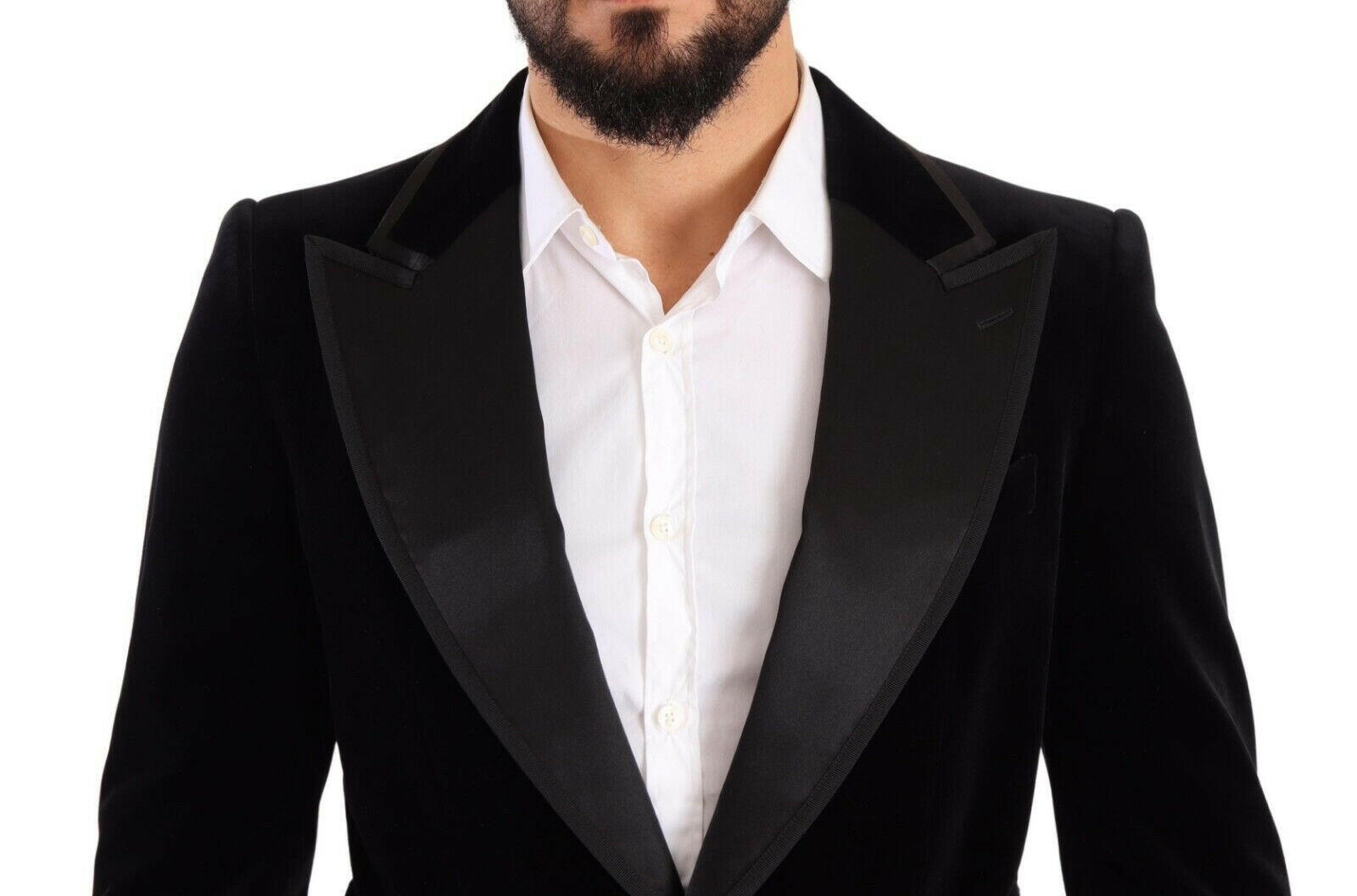 Dolce & Gabbana Black Velvet Single Breasted One Button Blazer -   -  Dolce & Gabbana. Dolce & Gabbana Black Velvet Single Breasted One Button Blazer -   -  Dolce & Gabbana.