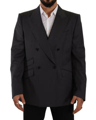 Dolce & Gabbana Gray Double Breasted 2 Piece SICILIA Blazer -   -  Dolce & Gabbana.