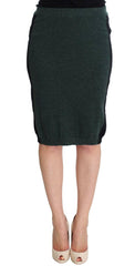 MILA SCHÖN Green Wool Blend Pencil Skirt -   -  MILA SCHÖN.