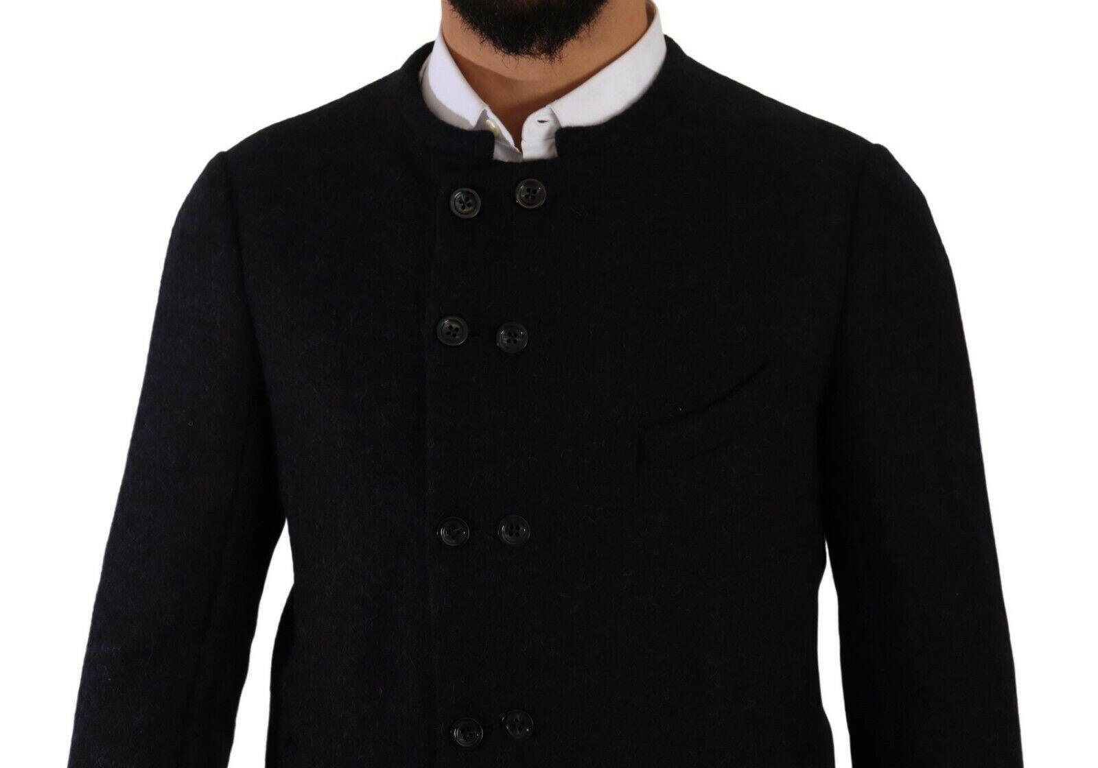 Dolce & Gabbana Gray Alpaca Button Down Men Coat Jacket -   -  Dolce & Gabbana. Dolce & Gabbana Gray Alpaca Button Down Men Coat Jacket -   -  Dolce & Gabbana.