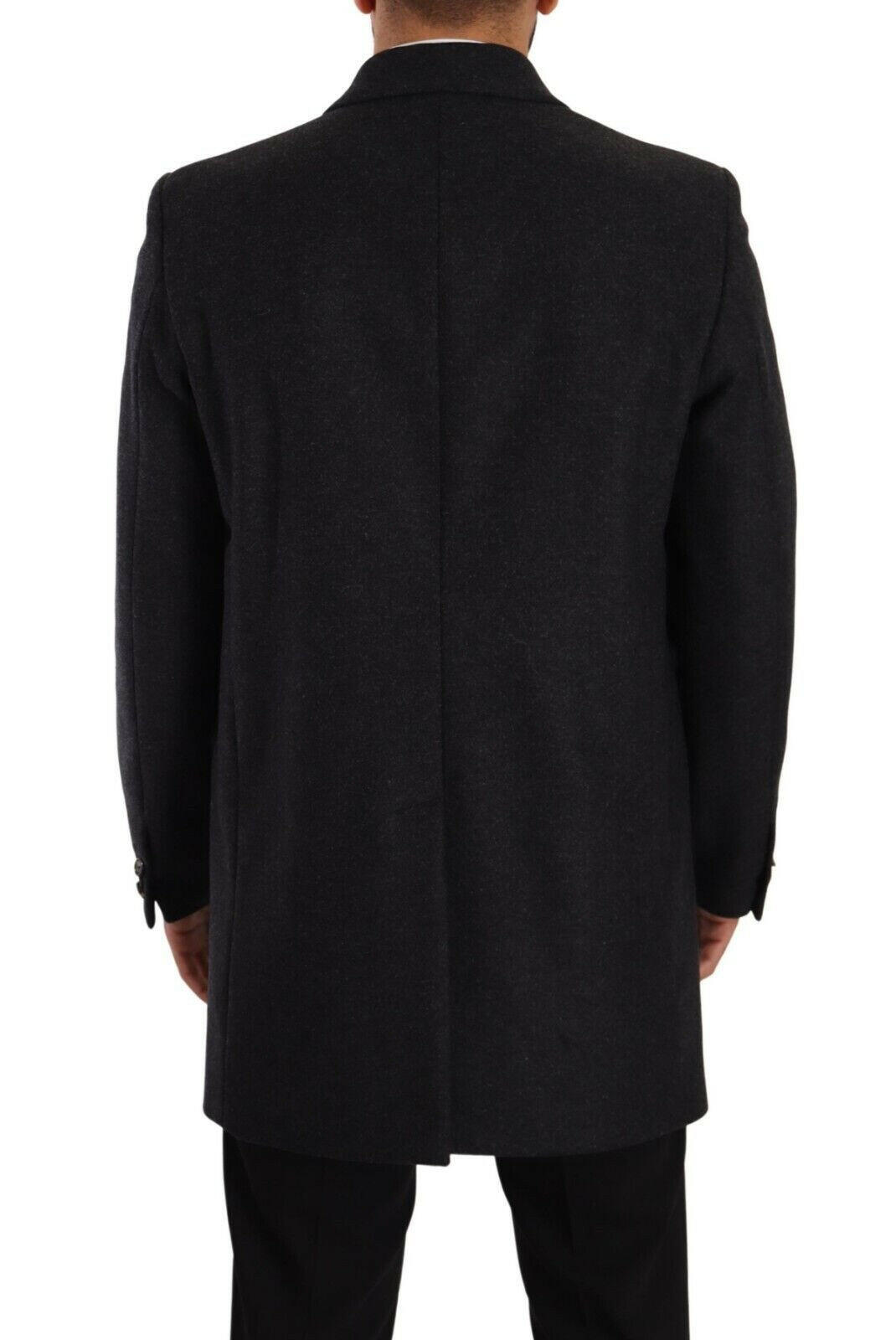 Dolce & Gabbana Dark Gray Wool Over Trench Coat Men Jacket -   -  Dolce & Gabbana. Dolce & Gabbana Dark Gray Wool Over Trench Coat Men Jacket -   -  Dolce & Gabbana.