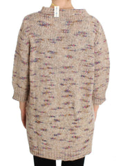 PINK MEMORIES Beige Wool Blend Knitted Oversize Sweater -   -  PINK MEMORIES.