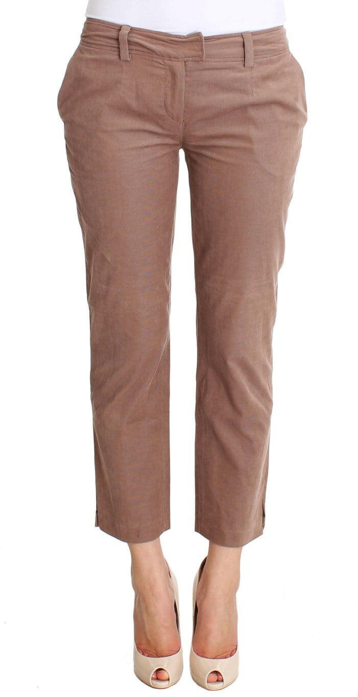 Costume National Brown Cropped Corduroys Pants -   -  Costume National.