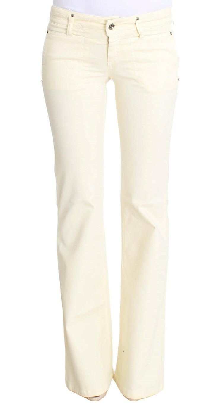 Costume National White Cotton Stretch Flare Jeans -   -  Costume National.