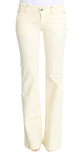 Costume National White Cotton Stretch Flare Jeans -   -  Costume National.