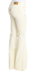 Costume National White Cotton Stretch Flare Jeans -   -  Costume National.
