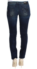 Costume National Blue Wash Cotton Slim Fit Skinny Jeans -   -  Costume National.