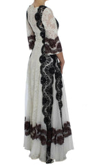 Dolce & Gabbana White Floral Lace Full Length Gown Dress -   -  Dolce & Gabbana.