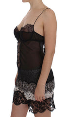 Dolce & Gabbana Black Silk Lace Babydoll Lingerie Top -   -  Dolce & Gabbana.