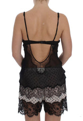 Dolce & Gabbana Black Silk Lace Babydoll Lingerie Top -   -  Dolce & Gabbana.
