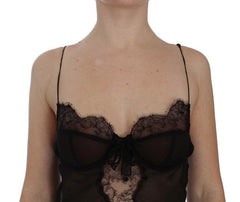Dolce & Gabbana Black Silk Lace Babydoll Lingerie Top -   -  Dolce & Gabbana.