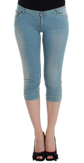Ermanno Scervino Blue Capri Pants Cropped Jeans -   -  Ermanno Scervino.
