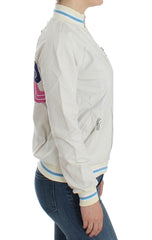 John Galliano White Mock Zip Cardigan Sweatshirt Sweater -   -  John Galliano.