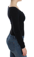 Ermanno Scervino Black Cashmere Cardigan Sweater -   -  Ermanno Scervino.