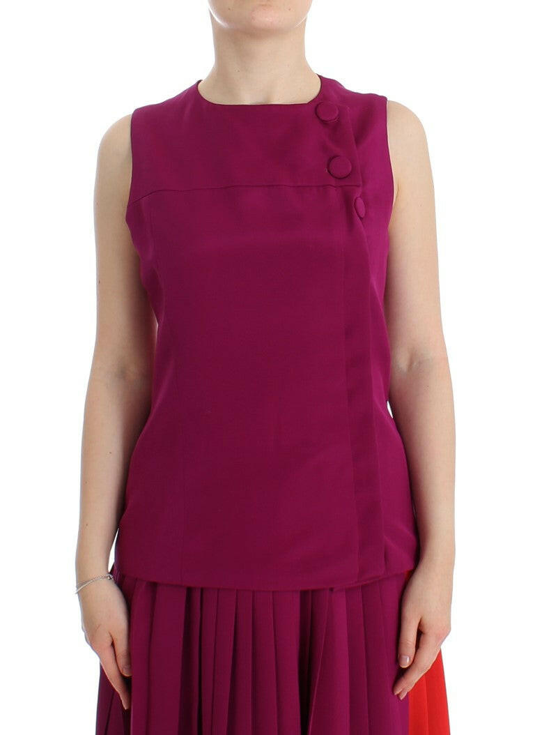 Barbara Casasola Purple Silk Sleeveless Blouse Top -   -  Barbara Casasola.