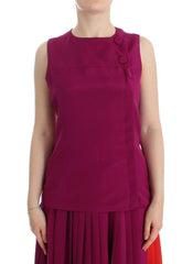 Barbara Casasola Purple Silk Sleeveless Blouse Top -   -  Barbara Casasola.