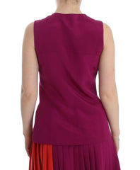 Barbara Casasola Purple Silk Sleeveless Blouse Top -   -  Barbara Casasola.