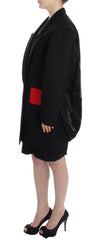 KAALE SUKTAE Black Coat Trench Long Draped Jacket Blazer -   -  KAALE SUKTAE.