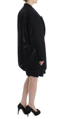 KAALE SUKTAE Black Coat Trench Long Draped Jacket Blazer -   -  KAALE SUKTAE.