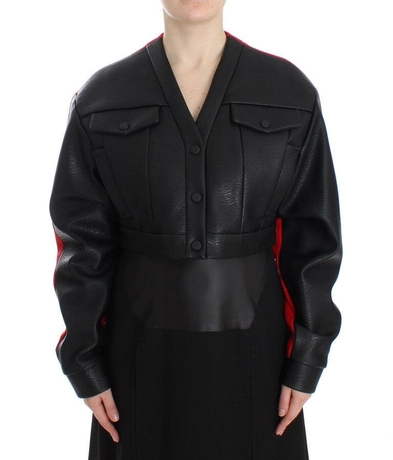 KAALE SUKTAE Black Short Croped Coat Bomber Jacket -   -  KAALE SUKTAE.