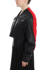 KAALE SUKTAE Black Short Croped Coat Bomber Jacket -   -  KAALE SUKTAE.