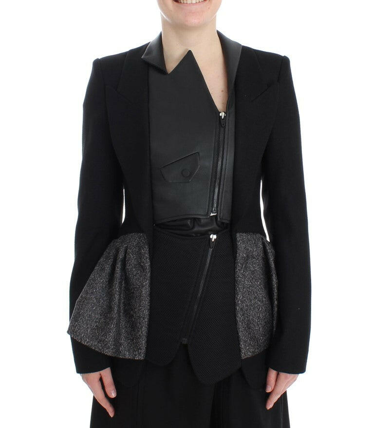 KAALE SUKTAE Black Short Blazer Coat Biker Jacket -   -  KAALE SUKTAE.