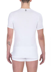 Bikkembergs White Cotton Men T-Shirt - - Bikkembergs.