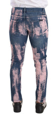 Dolce & Gabbana Blue Pink Tie Dye Cotton Skinny Denim Jeans -   -  Dolce & Gabbana.