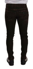 Dolce & Gabbana Brown Distressed Slim Fit Skinny Denim Jeans -   -  Dolce & Gabbana.
