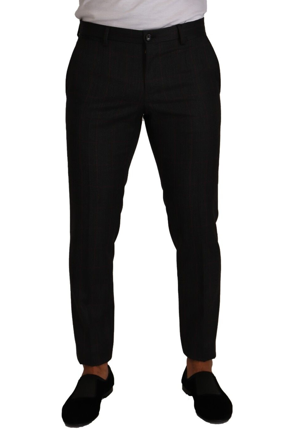 Dolce & Gabbana Gray Check Wool Formal Trouser Dress Pants -   -  Dolce & Gabbana.