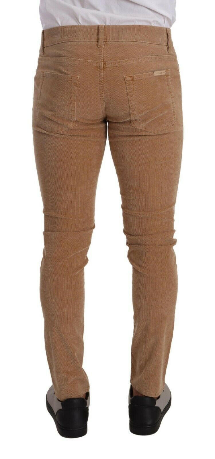 Dolce & Gabbana Brown Corduroy Cotton Skinny Slim Fit Jeans -   -  Dolce & Gabbana. Dolce & Gabbana Brown Corduroy Cotton Skinny Slim Fit Jeans -   -  Dolce & Gabbana.