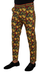Dolce & Gabbana Multicolor Logo Mania Cotton Tapered Trouser Pants -   -  Dolce & Gabbana.