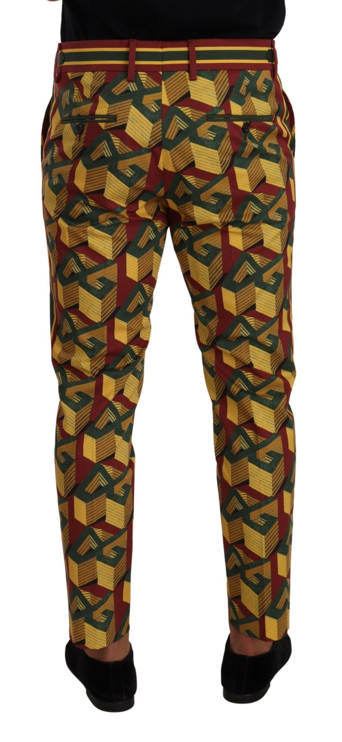 Dolce & Gabbana Multicolor Logo Mania Cotton Tapered Trouser Pants -   -  Dolce & Gabbana. Dolce & Gabbana Multicolor Logo Mania Cotton Tapered Trouser Pants -   -  Dolce & Gabbana.