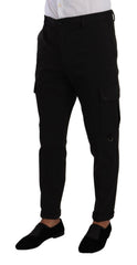 Dolce & Gabbana Black Viscose Cargo Skinny Men Trouser Pants -   -  Dolce & Gabbana.