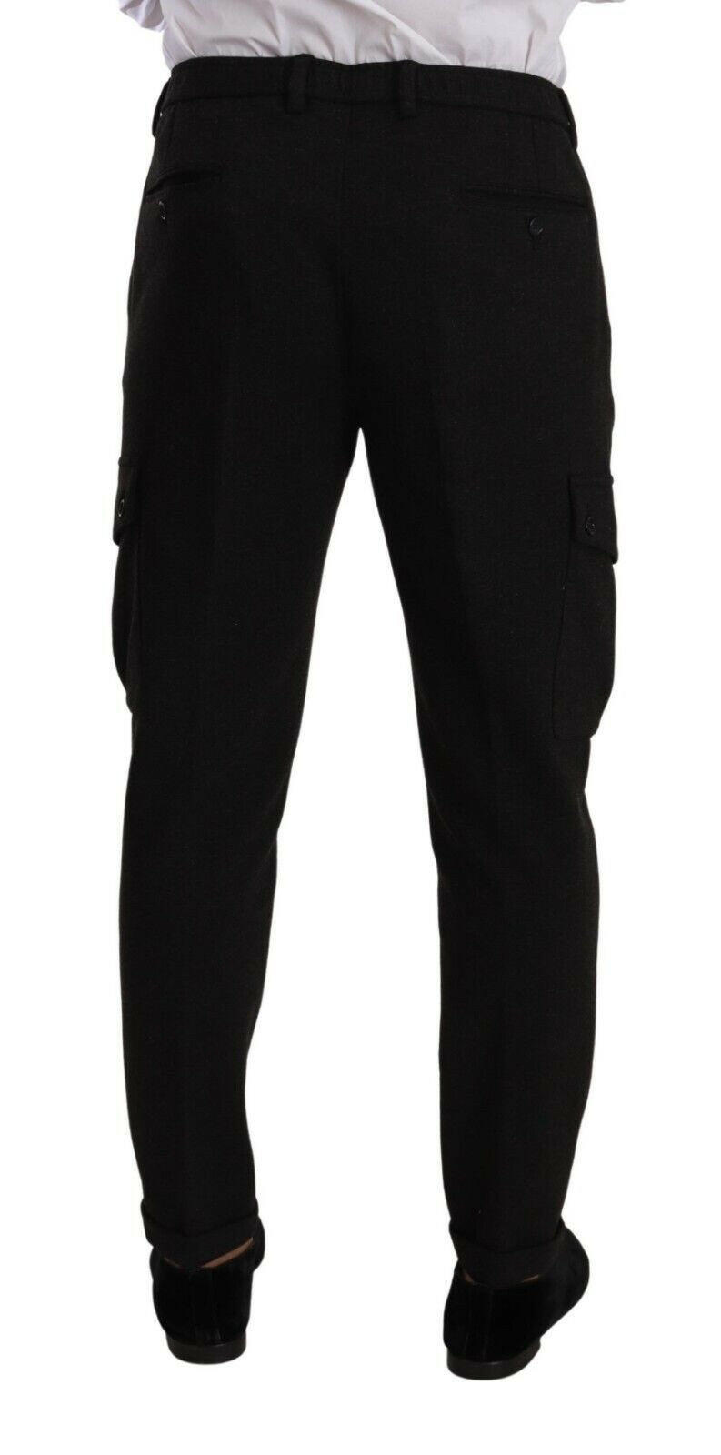 Dolce & Gabbana Black Viscose Cargo Skinny Men Trouser Pants -   -  Dolce & Gabbana. Dolce & Gabbana Black Viscose Cargo Skinny Men Trouser Pants -   -  Dolce & Gabbana.