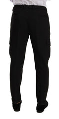 Dolce & Gabbana Black Viscose Cargo Skinny Men Trouser Pants -   -  Dolce & Gabbana.