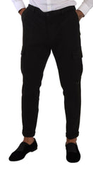 Dolce & Gabbana Black Viscose Cargo Skinny Men Trouser Pants -   -  Dolce & Gabbana.