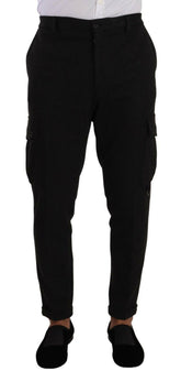 Dolce & Gabbana Black Viscose Cargo Skinny Men Trouser Pants -   -  Dolce & Gabbana.