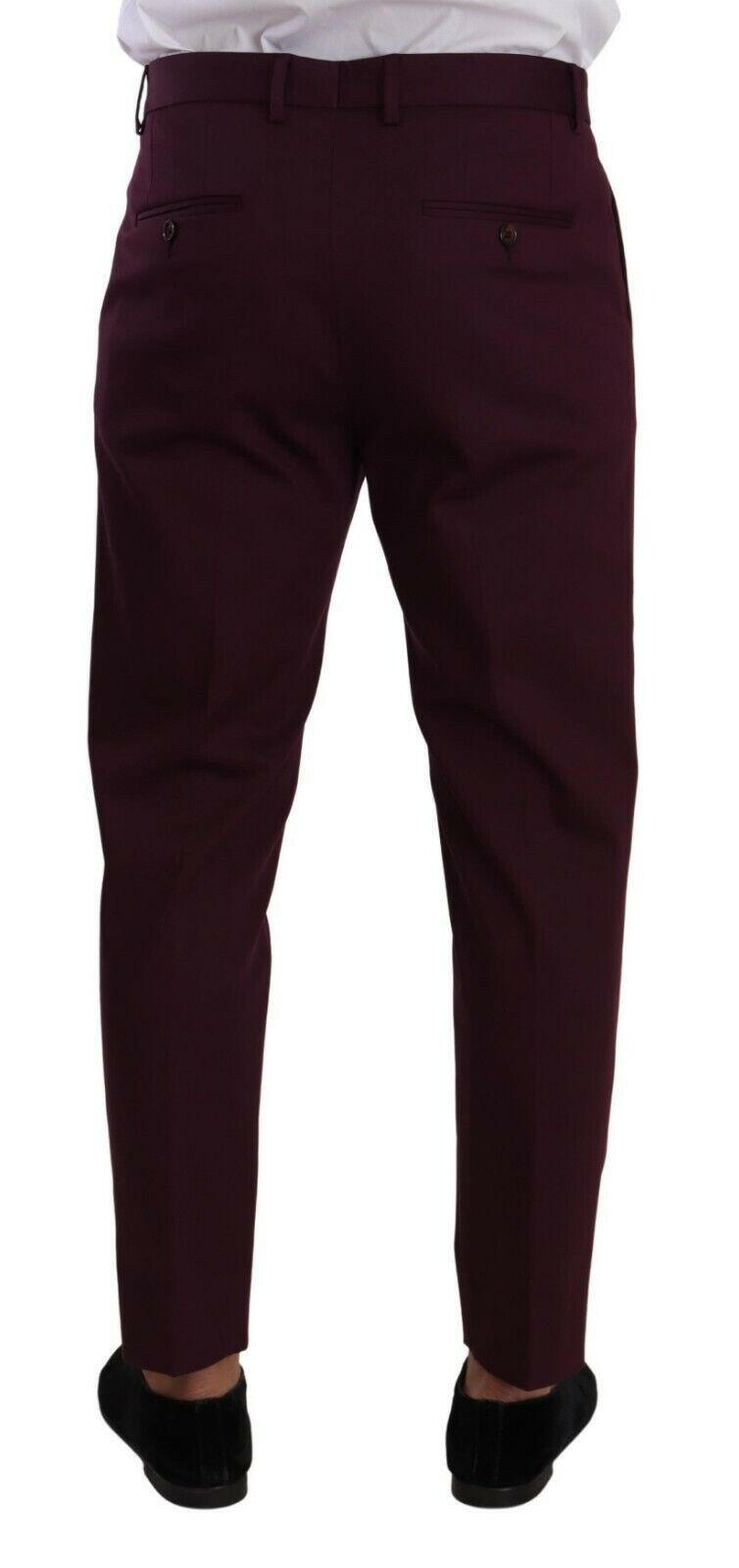 Dolce & Gabbana Purple Cotton Tapered Chinos Dress Pants -   -  Dolce & Gabbana. Dolce & Gabbana Purple Cotton Tapered Chinos Dress Pants -   -  Dolce & Gabbana.