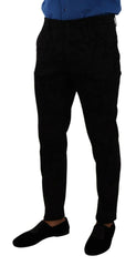Dolce & Gabbana Black Brocade Skinny Formal Trouser Dress Pants -   -  Dolce & Gabbana.