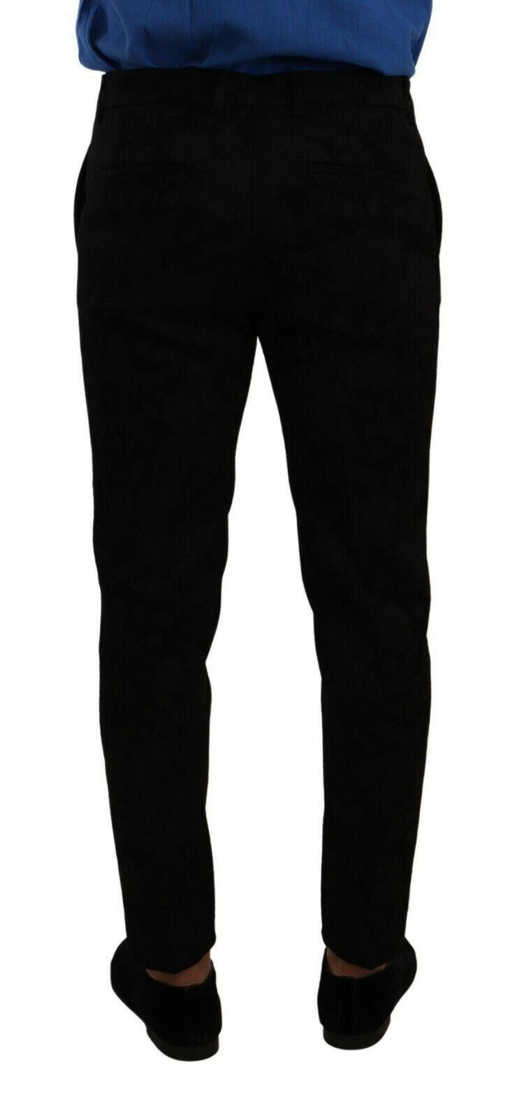 Dolce & Gabbana Black Brocade Skinny Formal Trouser Dress Pants -   -  Dolce & Gabbana. Dolce & Gabbana Black Brocade Skinny Formal Trouser Dress Pants -   -  Dolce & Gabbana.
