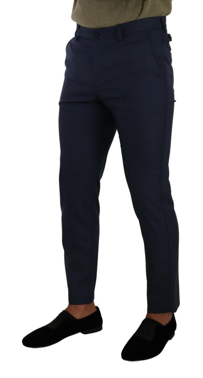 Dolce & Gabbana Dark Blue Wool Skinny Formal Dress Pants -   -  Dolce & Gabbana. Dolce & Gabbana Dark Blue Wool Skinny Formal Dress Pants -   -  Dolce & Gabbana.