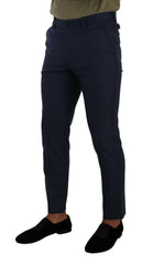 Dolce & Gabbana Dark Blue Wool Skinny Formal Dress Pants -   -  Dolce & Gabbana.