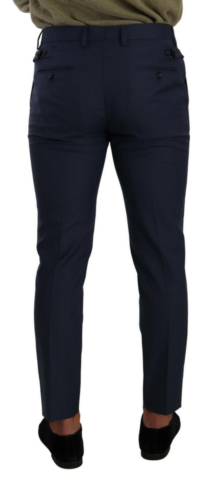 Dolce & Gabbana Dark Blue Wool Skinny Formal Dress Pants -   -  Dolce & Gabbana. Dolce & Gabbana Dark Blue Wool Skinny Formal Dress Pants -   -  Dolce & Gabbana.